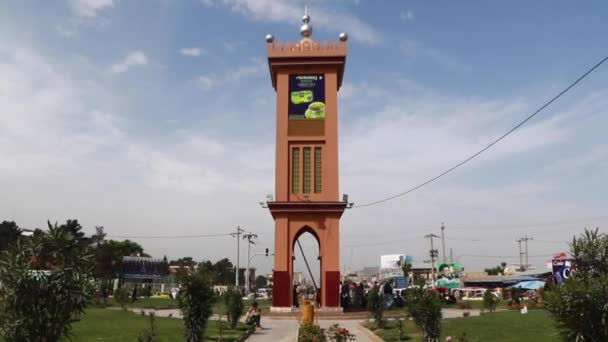 Mesquita Centro Movimentada Cidade Mazar Sharif Norte Afeganistão Abril 2018 — Vídeo de Stock