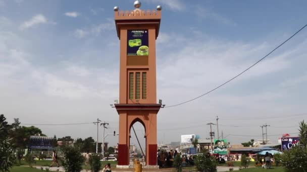 Moské Centrum Upptagen Stad Mazar Sharif Norra Afghanistan April 2018 — Stockvideo