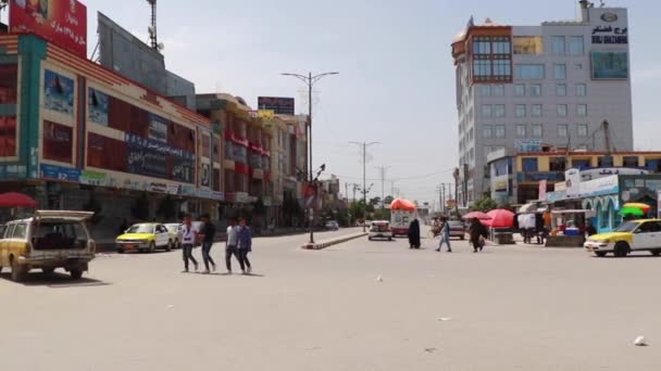 Tráfico Urbano Mazar Sharif Norte Afganistán 2019 — Vídeos de Stock