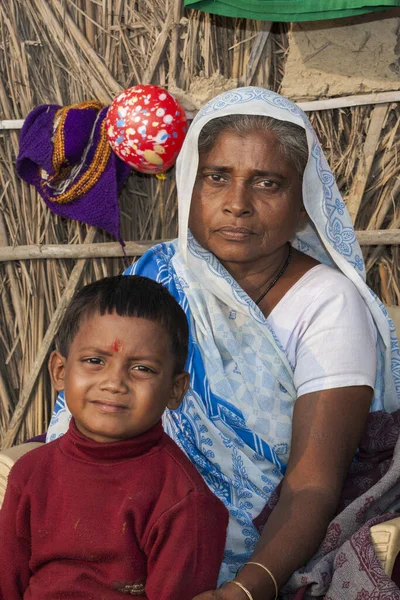 Raxaul India Unidentified Indian Woman Child Raxaul Bihar State 2013 — 스톡 사진