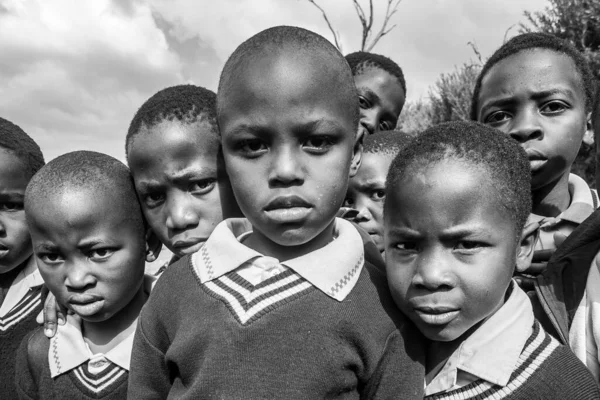 Unidentified Swazi Children July 2008 Nazarene Mission School Piggs Peak — Stock Photo, Image