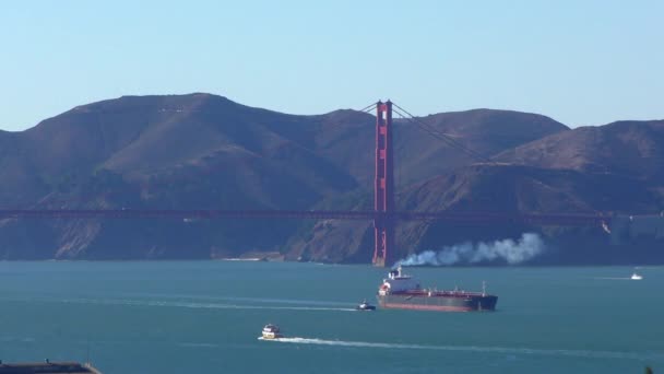 Die Golden Gate Bridge Vom Telegraph Hill San Francisco Kalifornien — Stockvideo