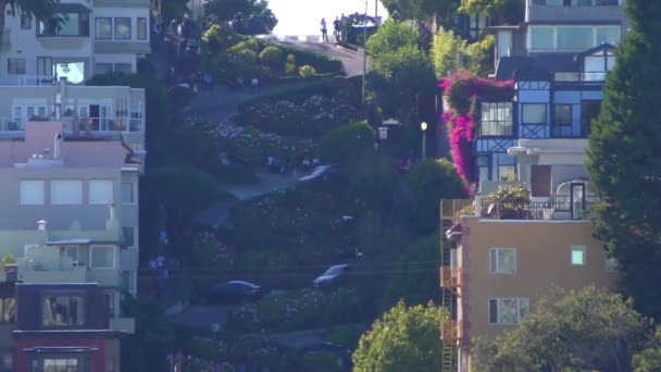 San Francisco Usa Sept Lombard Street Στις Σεπτεμβρίου 2012 Στο — Αρχείο Βίντεο