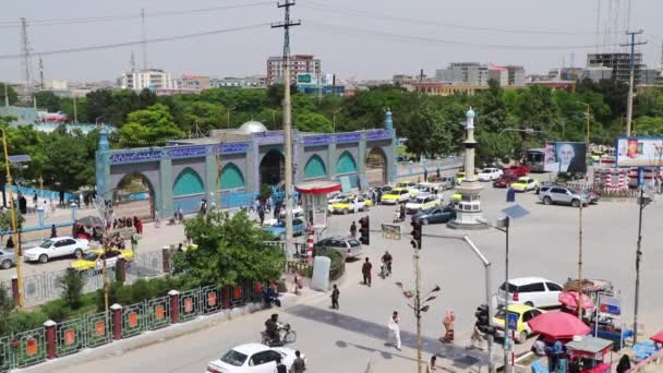 Pueblo Afgano Identificado Mezquita Azul Mazar Sharif Norte Afganistán 2018 — Vídeos de Stock