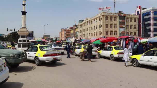 Tráfico Urbano Mazar Sharif Norte Afganistán 2019 — Vídeos de Stock