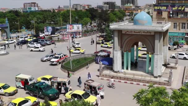 Street Traffic Mazar Sharif North Afghanistan 2019 — Stock Video