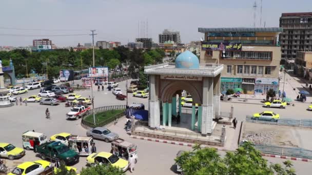 Tráfico Urbano Mazar Sharif Norte Afganistán 2019 — Vídeo de stock