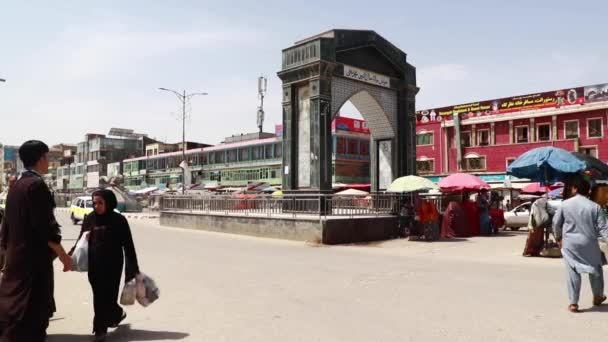 2019 Mazar Şerif Kuzey Afganistan Sokak Trafiği — Stok video