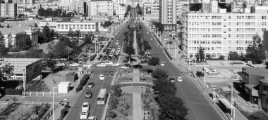 Moğolistan 'ın başkenti Ulaanbaatar' ın havadan görünüşü, yaklaşık Haziran 2019