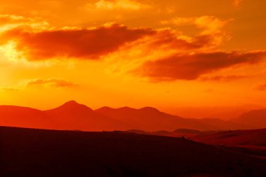 Malolotja Doğa Rezervi 'nin üzerinde gün batımı, Svaziland