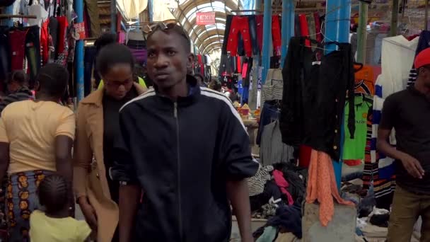 Güney Afrika Zambiya Nın Başkenti Lusaka Daki Bir Pazarda Kimliği — Stok video