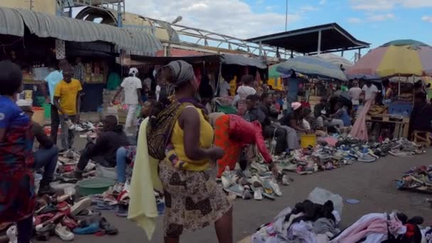Personas Identificadas Mercado Lusaka Capital Zambia África Del Sur 2020 — Vídeo de stock