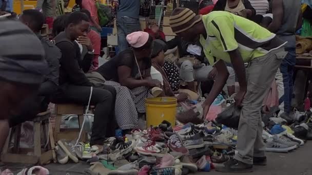 Güney Afrika Zambiya Nın Başkenti Lusaka Daki Bir Pazarda Kimliği — Stok video