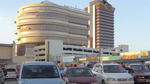 Parkplatz Hilton Garden Inn Society Business Park Lusaka Der Hauptstadt — Stockvideo