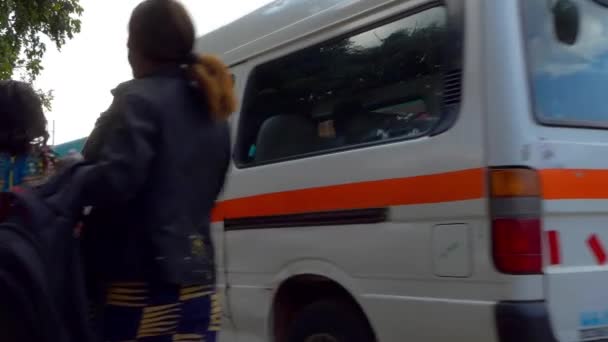 Ruch Uliczny Niezidentyfikowane Osoby Lusace Stolicy Zambii Rpa 2020 — Wideo stockowe