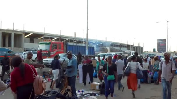 Personas Identificadas Calle Lusaka Capital Zambia África Del Sur 2020 — Vídeos de Stock