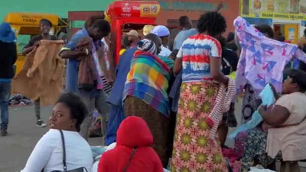 Neidentifikovaní Lidé Ulici Lusaka Hlavním Městě Zambii Jižní Afrika 2020 — Stock video