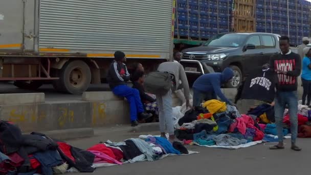Непізнані Люди Вулиці Лусака Столиці Замбії Південна Африка 2020 Рік — стокове відео