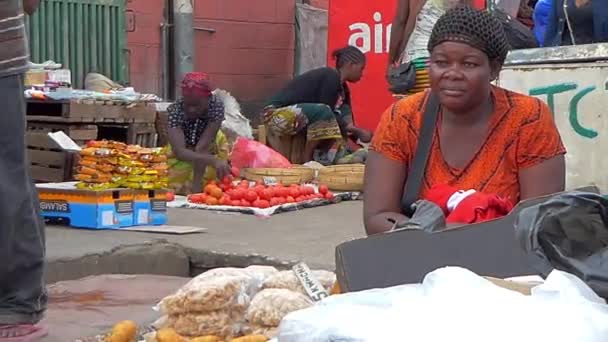 Güney Afrika Zambiya Nın Başkenti Lusaka Daki Sokak Satıcıları 2020 — Stok video