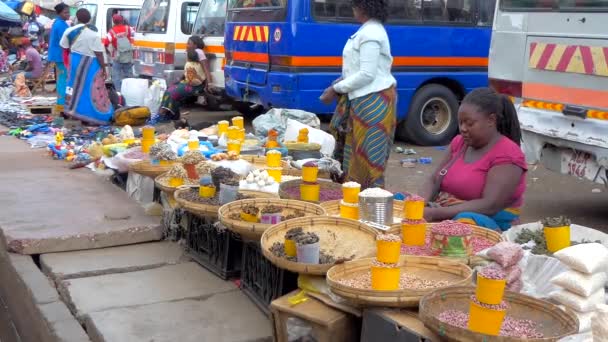 Utcai Árusok Lusakában Zambia Fővárosában Dél Afrikában 2020 — Stock videók