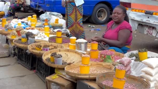 Straatverkopers Lusaka Hoofdstad Van Zambia Zuidelijk Afrika 2020 — Stockvideo