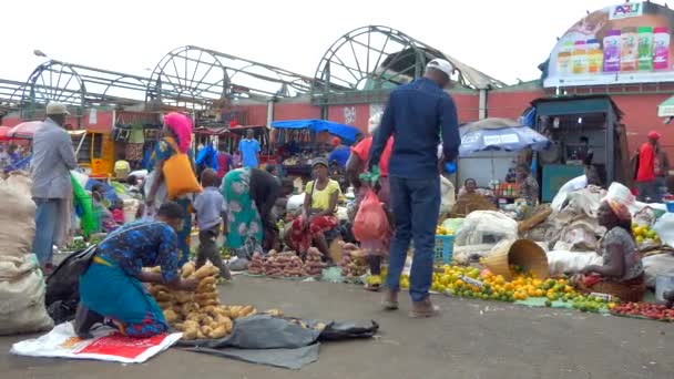 Straatverkopers Lusaka Hoofdstad Van Zambia Zuidelijk Afrika 2020 — Stockvideo