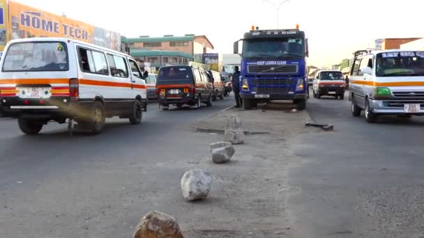 Traffico Stradale Lusaka Capitale Dello Zambia Africa Australe 2020 — Video Stock
