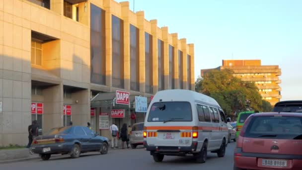 Οδική Κυκλοφορία Στη Λουσάκα Την Πρωτεύουσα Της Ζάμπια Νότια Αφρική — Αρχείο Βίντεο