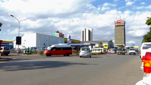 Pouliční Doprava Lusace Hlavním Městě Zambii Jižní Afrika 2020 — Stock video