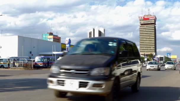 Straatverkeer Lusaka Hoofdstad Van Zambia Zuidelijk Afrika 2020 — Stockvideo