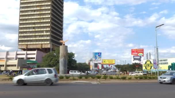 Straatverkeer Lusaka Hoofdstad Van Zambia Zuidelijk Afrika 2020 — Stockvideo