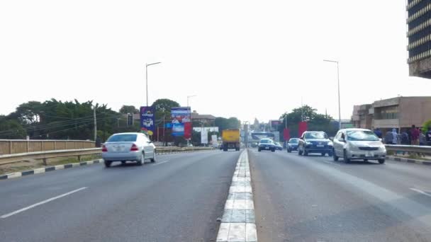 Wegverkeer Lusaka Hoofdstad Van Zambia Zuidelijk Afrika 2020 — Stockvideo