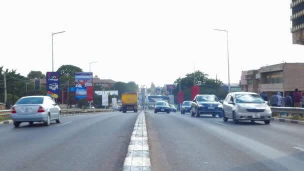 Lusaka Araba Trafiği Zambiya Nın Başkenti Güney Afrika 2020 — Stok video