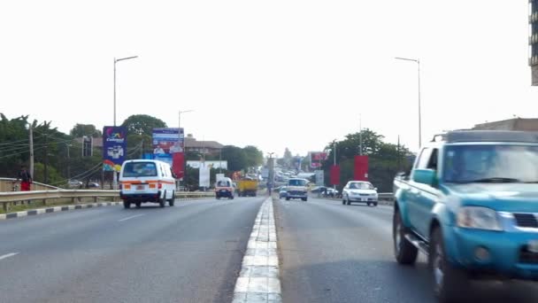 Güney Afrika Zambiya Nın Başkenti Lusaka Sokak Trafiği 2020 — Stok video