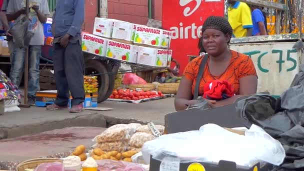 Street Vendors Lusaka Capital Zambia Southern Africa 2020 — Stock Video