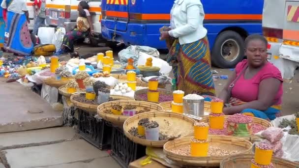 Vendedores Ambulantes Lusaka Capital Zambia África Del Sur 2020 — Vídeo de stock