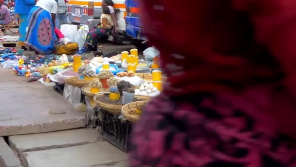 Pouliční Prodejci Lusace Hlavním Městě Zambii Jižní Afrika 2020 — Stock video