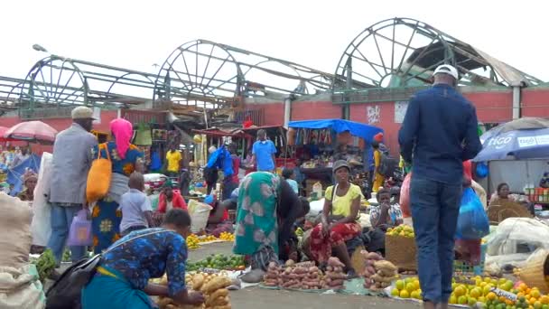 Güney Afrika Zambiya Nın Başkenti Lusaka Daki Sokak Satıcıları 2020 — Stok video