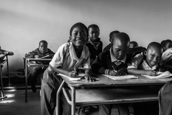 Unidentified Swazi Children July 2008 Nazarene Mission School Piggs Peak — Stock Photo, Image