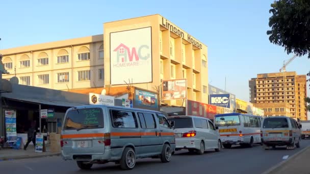 Güney Afrika Zambiya Nın Başkenti Lusaka Sokak Trafiği 2020 — Stok video
