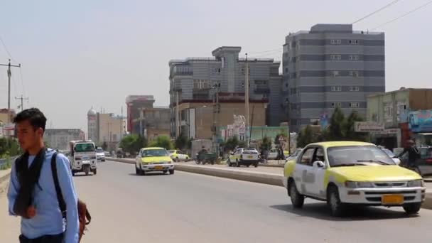 Вуличний Рух Мазар Шаріф Північний Афганістан 2019 Році — стокове відео