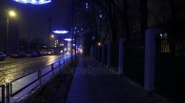 Gece şehir. 4k Uhd
