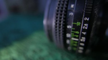 Vintage Sovyet 35mm kamera ve lens. 4k Uhd
