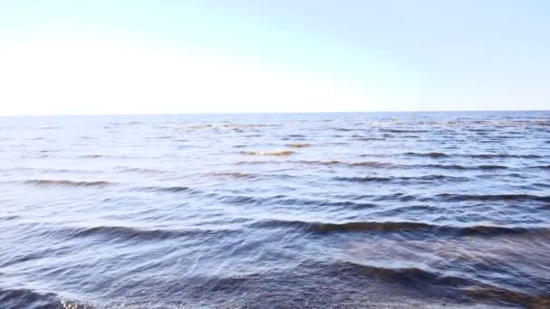 Baltic sea shore in spring slow motion — Stock Video