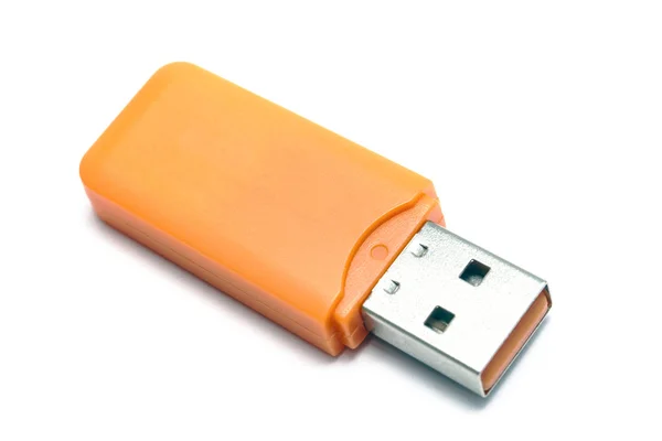Beyaz üstünde USB birden parlamak götürmek — Stok fotoğraf