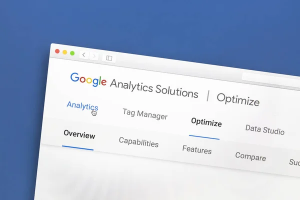 Google Analytics na obrazovce počítače — Stock fotografie
