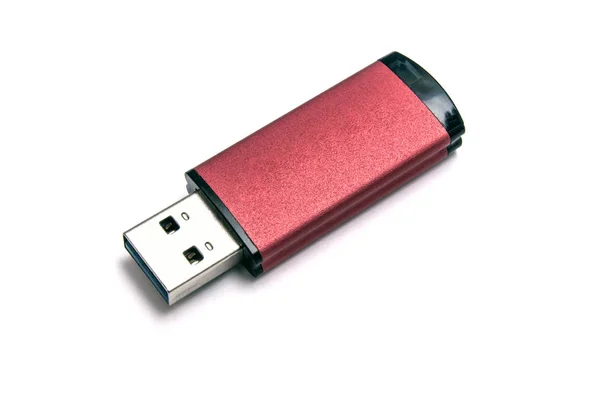 Usb flash-enhet isolerad på vitt — Stockfoto