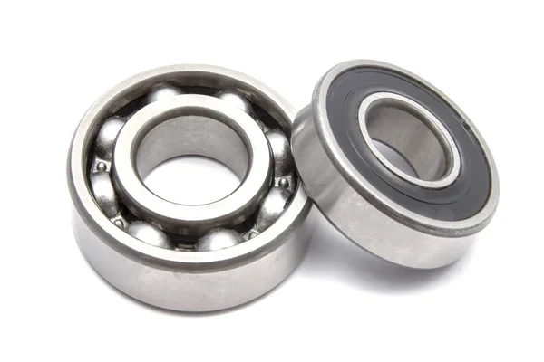 Ball bearings on white background — Stock Photo, Image
