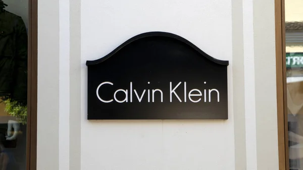 Palma Mallorca España Septiembre 2017 Cartel Tienda Calvin Klein Calvin —  Fotos de Stock