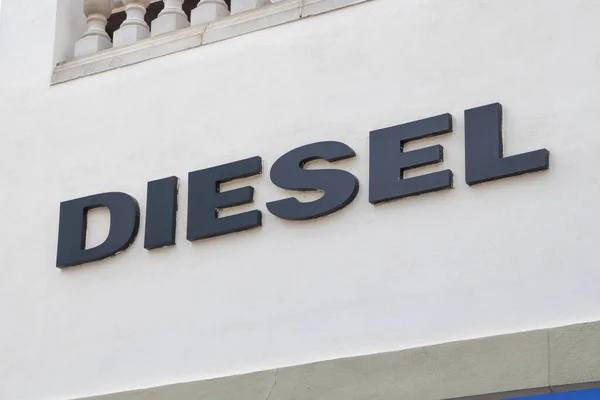 Palma Mallorca España Septiembre 2017 Cartel Tienda Diesel Diesel Una — Foto de Stock